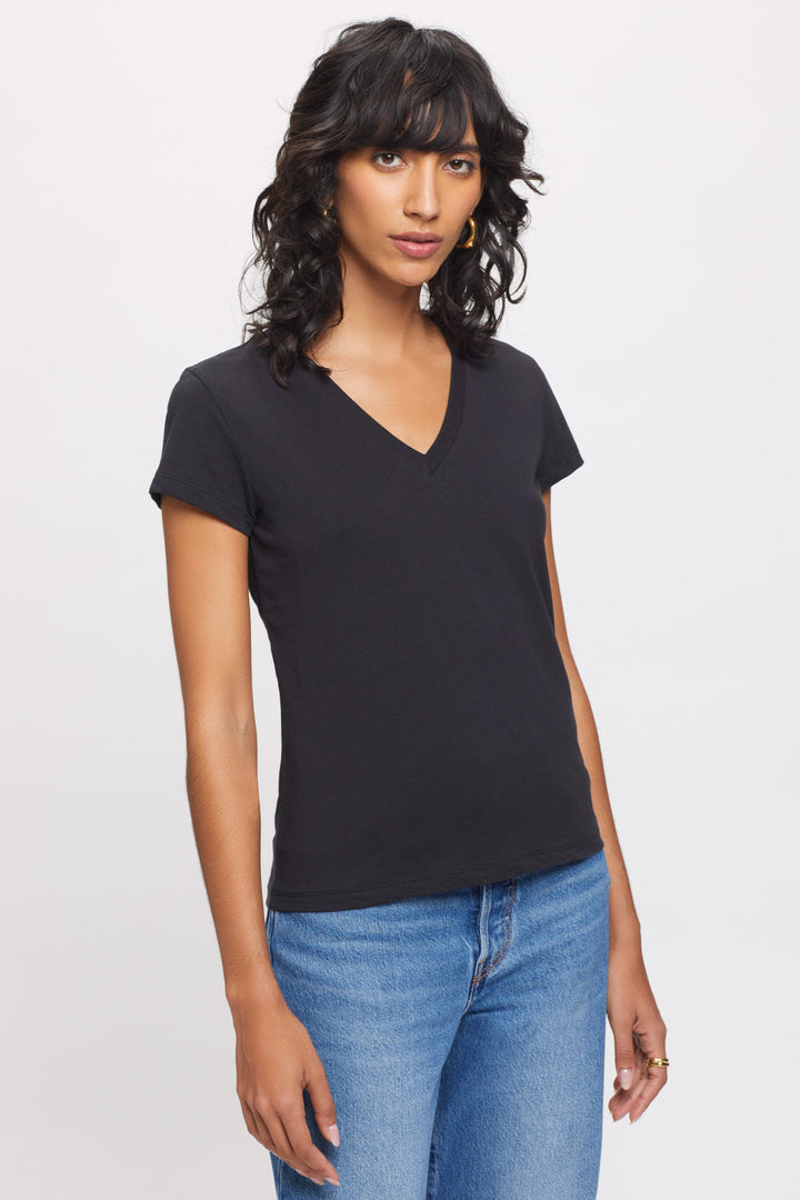 Classic V Neck Tee - Black