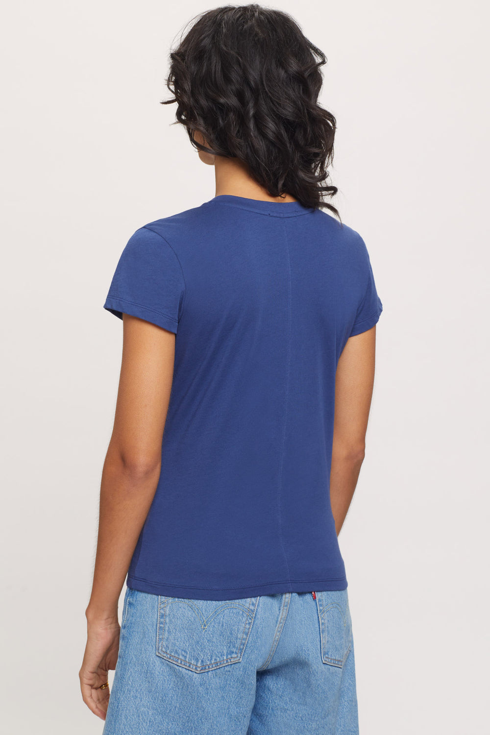 Classic V Neck Tee - Indigo