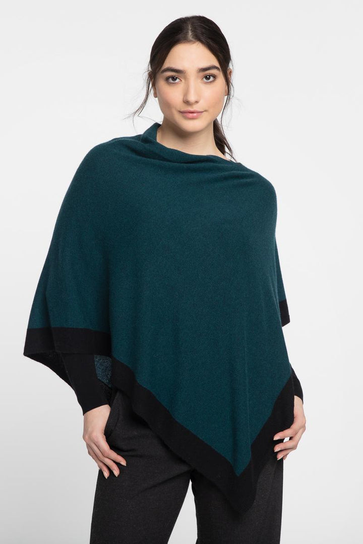 Kinross Contrast Trim Poncho