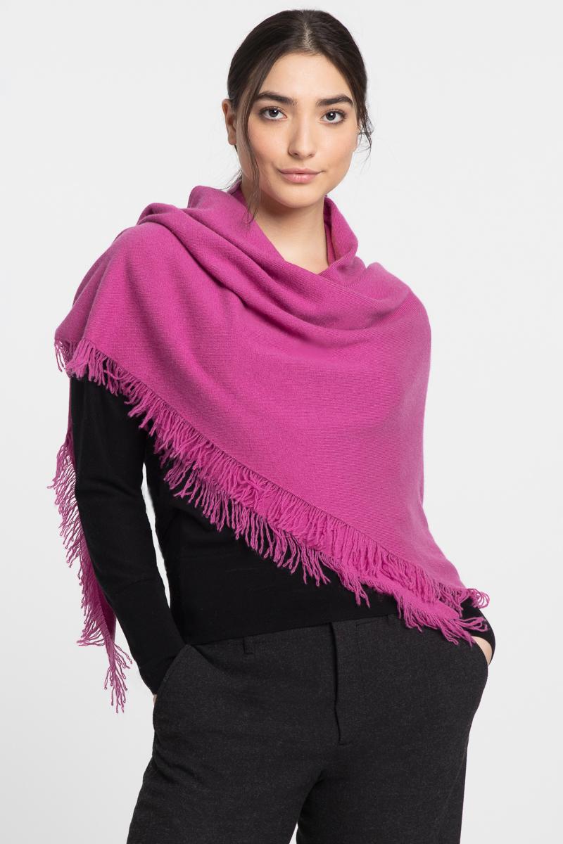 Kinross Cashmere Fringe Triangle Wrap