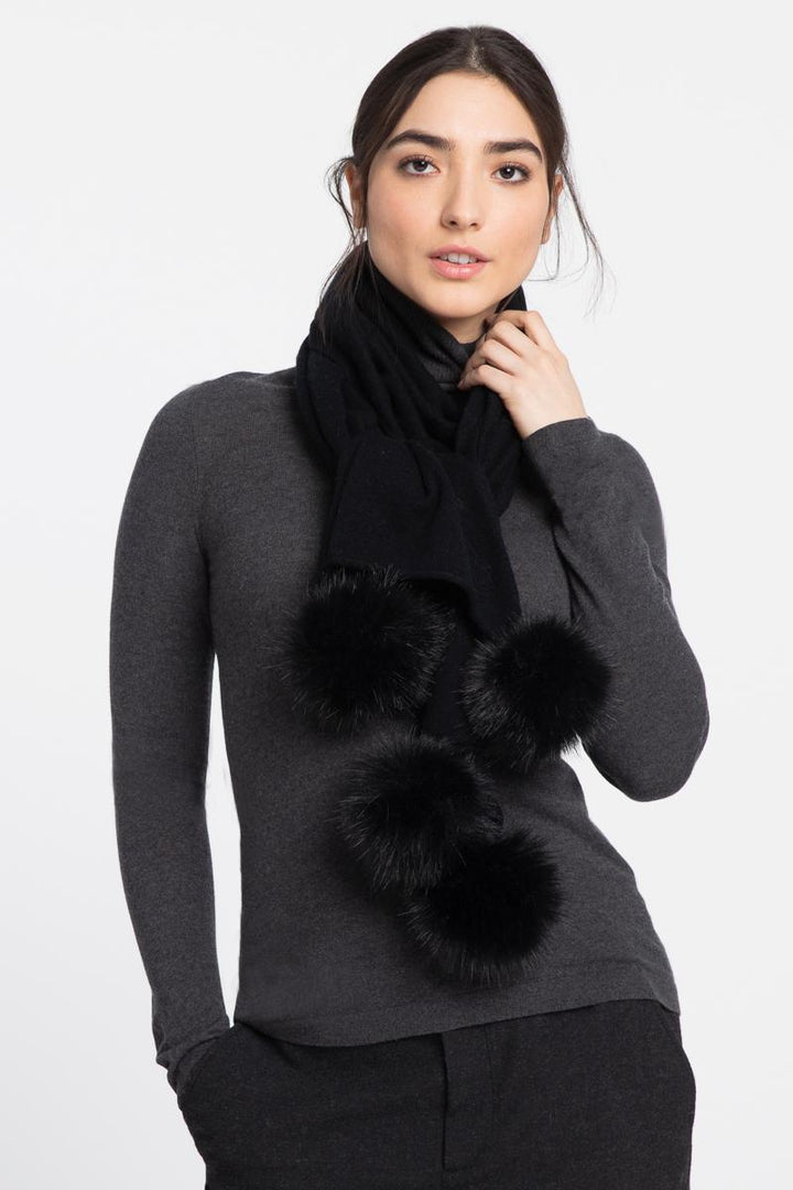 Kinross Faux Fur Poms Scarf