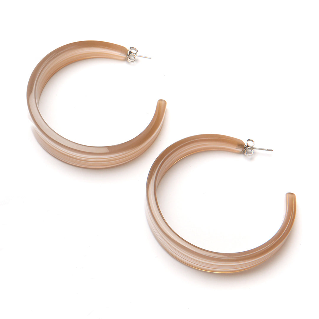 Pono Nicole Hoop Earrings in Antique Rose