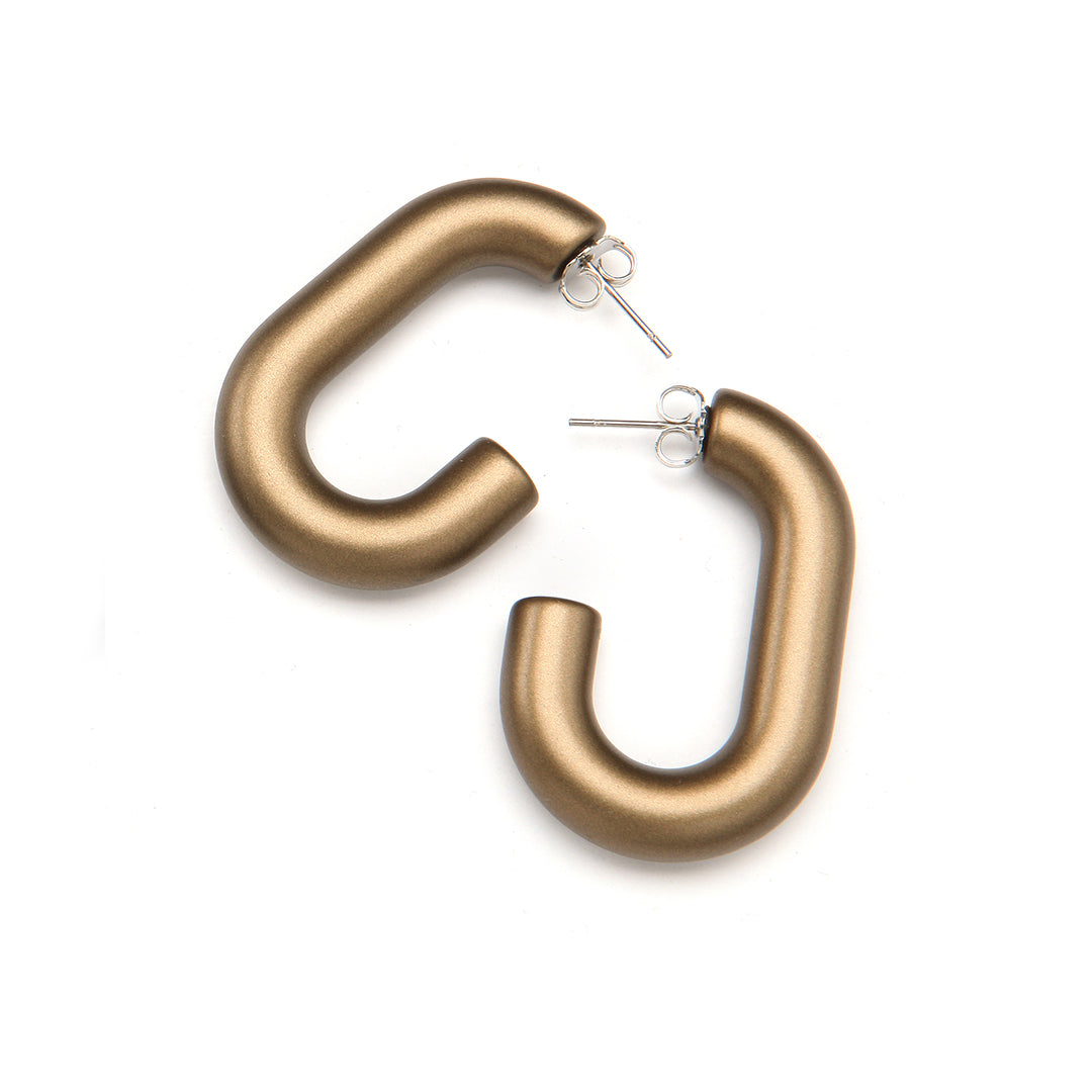 Pono Mini Barile Margo Earring Brass