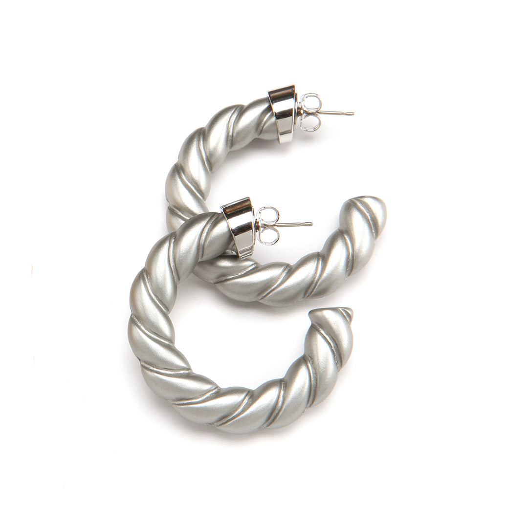 Pono Tia Barile Earring in Silver