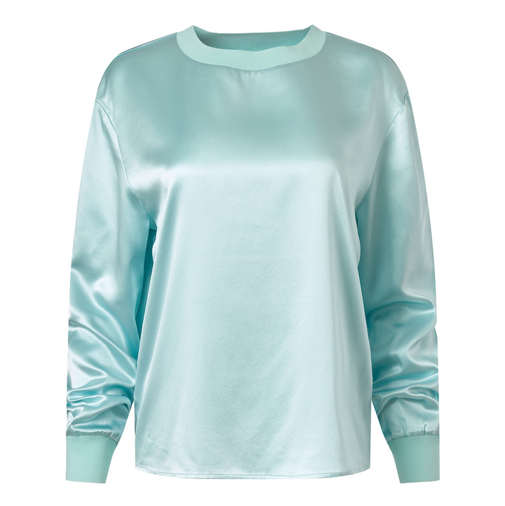 Silk Pullover In Sea Foam