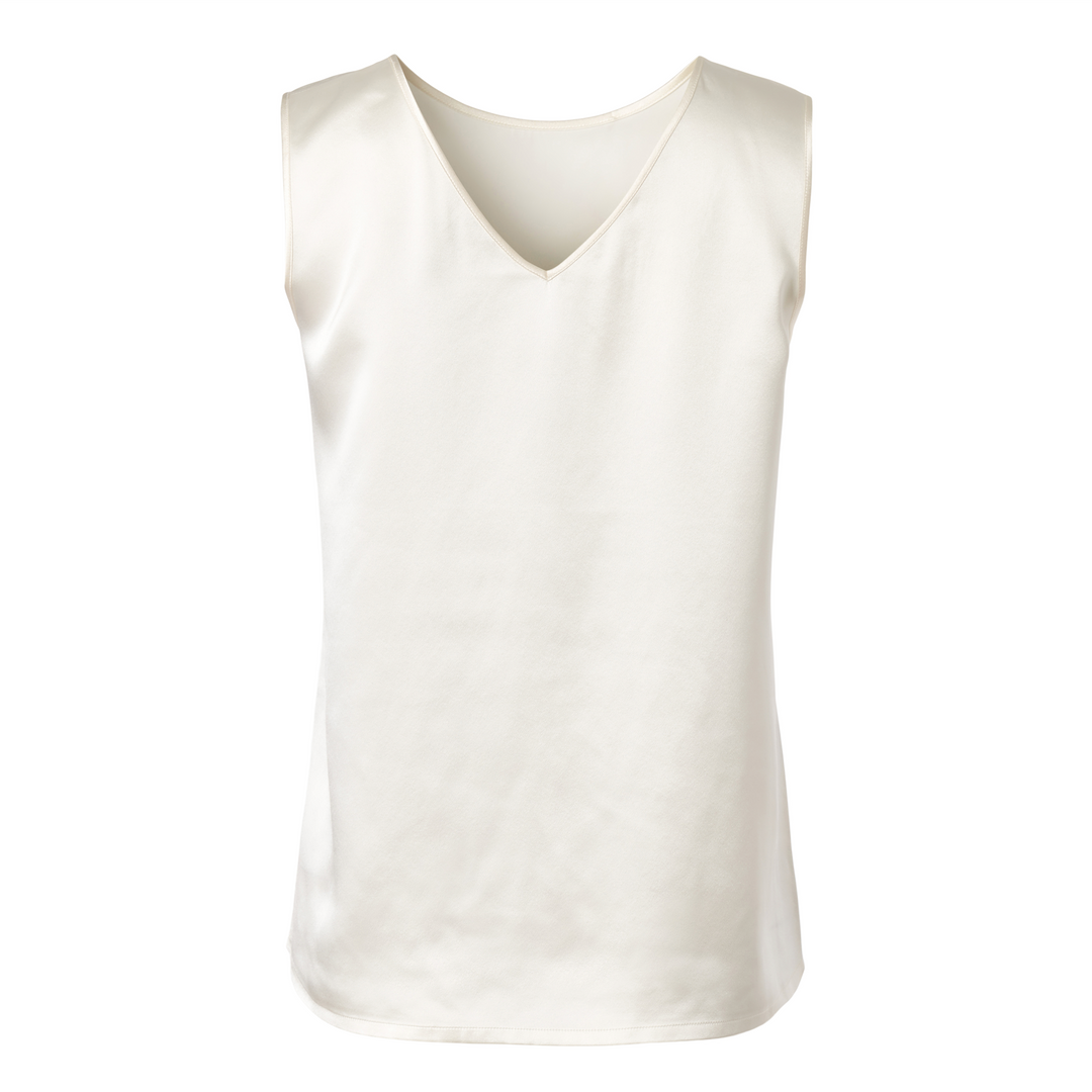 Diomi Silk Reversible Tank Top - White