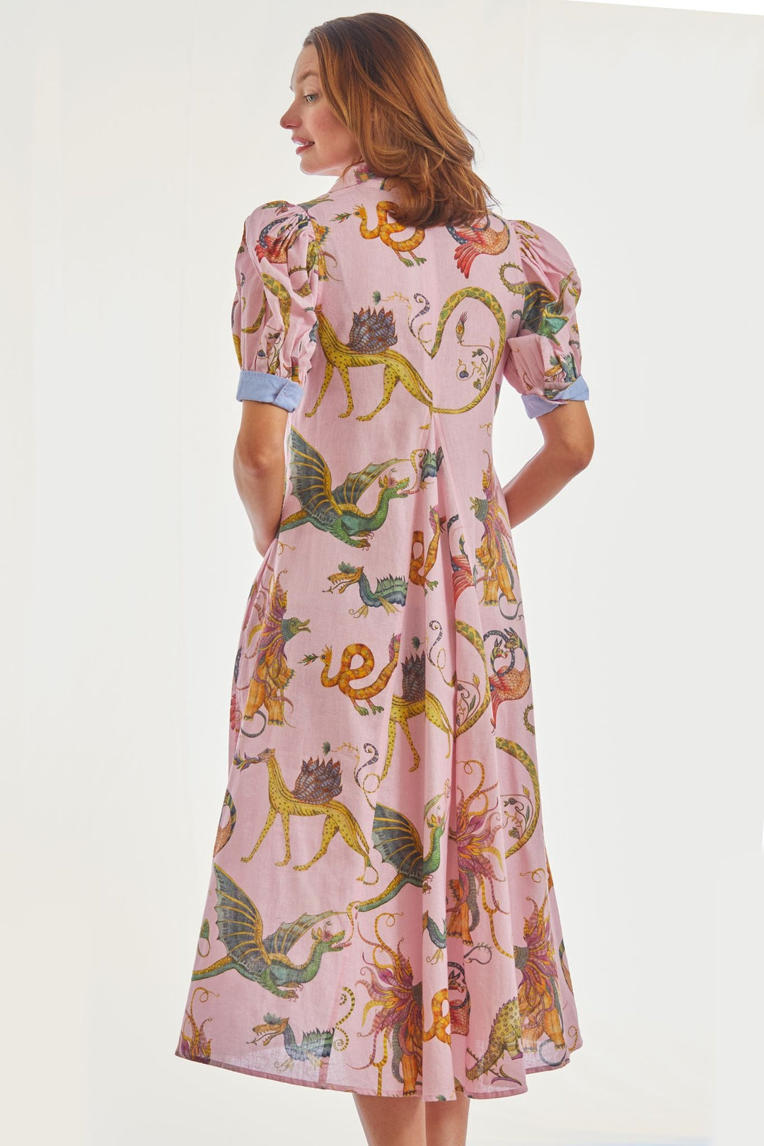 Dizzy Lizzie Montauk Dress Mythical Creatures Pink Ground