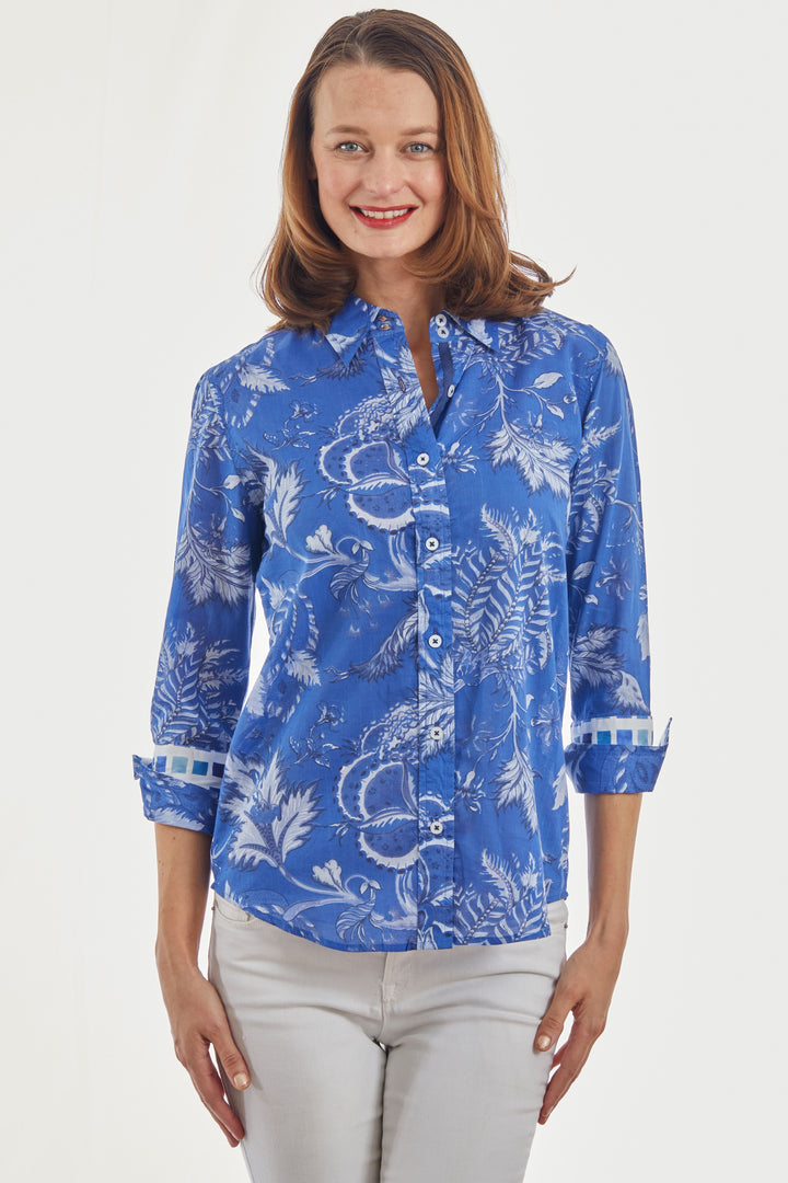 Dizzy Lizzie 3/4 Sleeve Rome Navy Toile